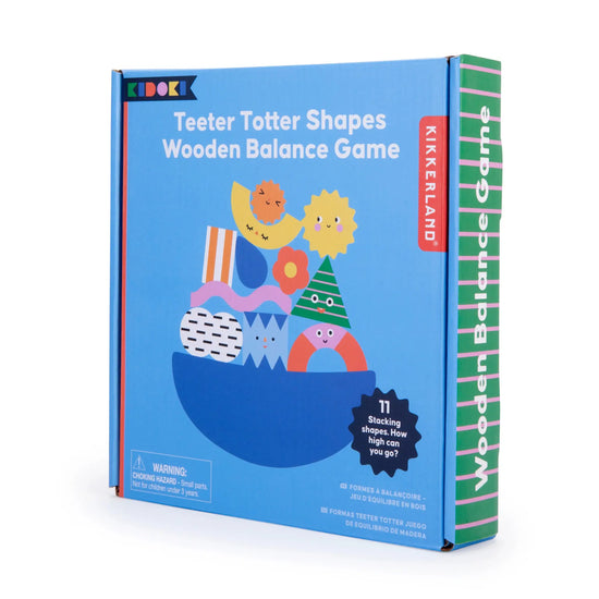 game - wooden shapes - teeter totter by kikkerland