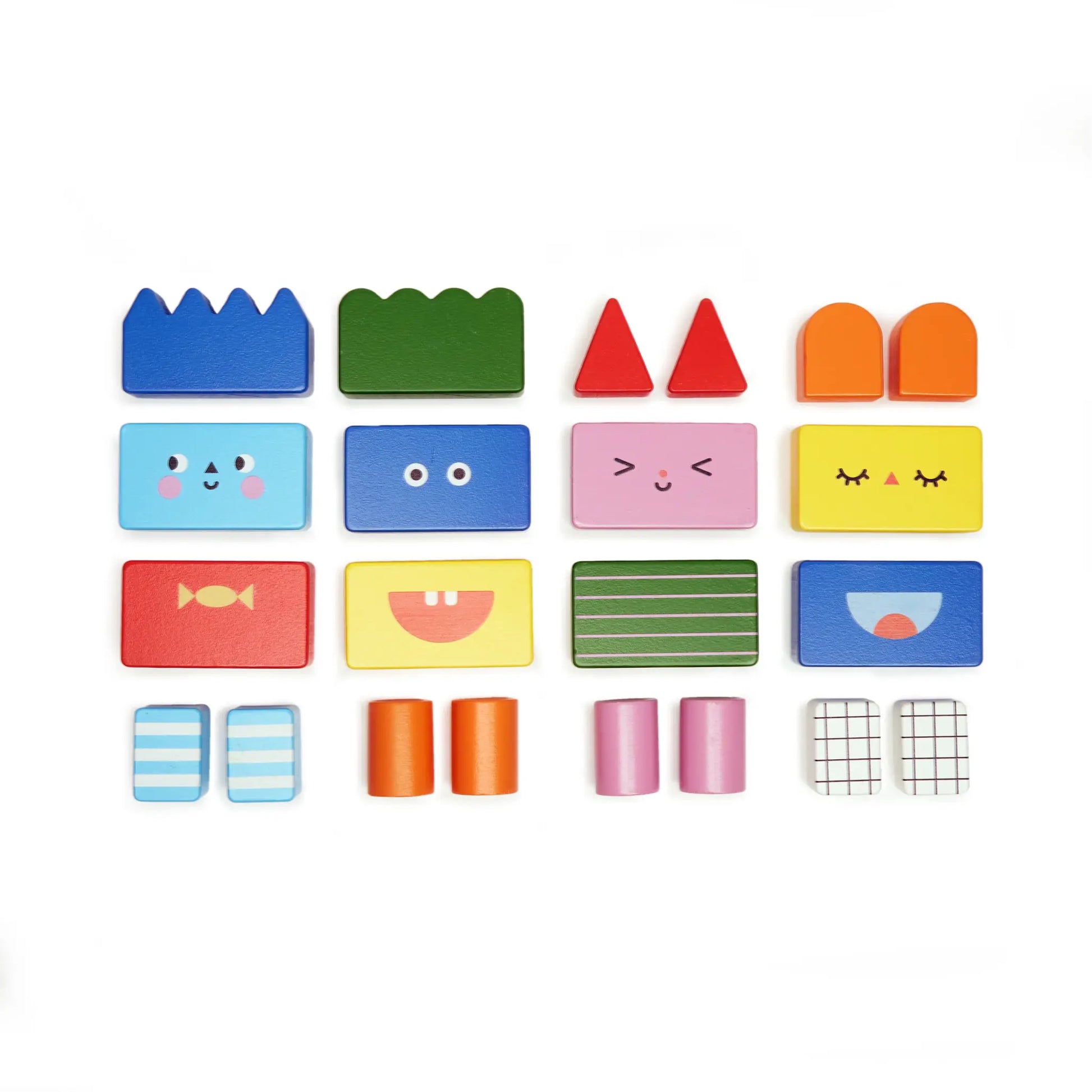 toy - wooden building blocks - stack & mix by kikkerland