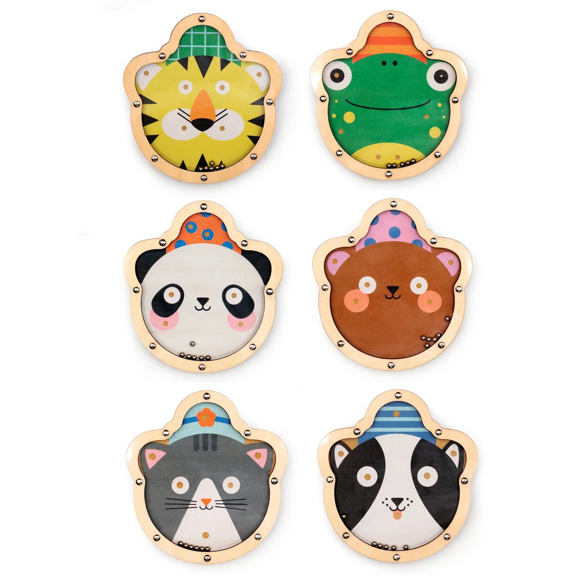 puzzle - tilt & roll - double-sided - animal shaped - assorted by kikkerland