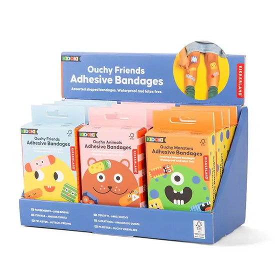 bandages - ouchy friends/animals/monsters - assorted by kikkerland
