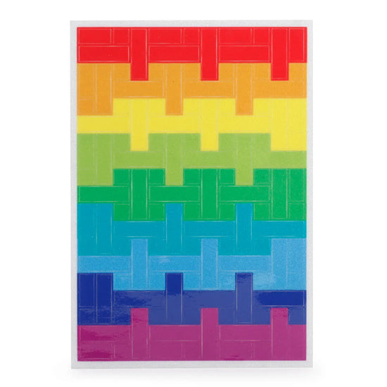 bike stickers - rainbow blocks by kikkerland