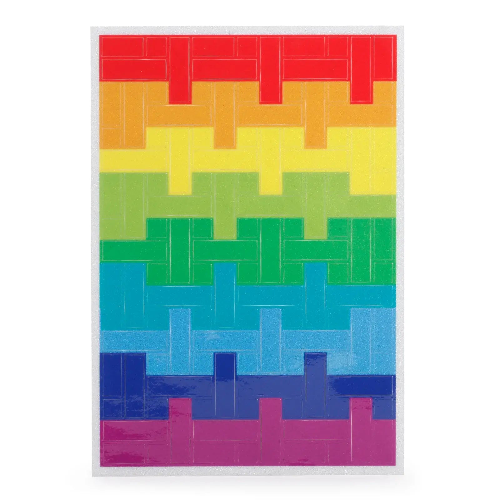 bike stickers - rainbow blocks by kikkerland