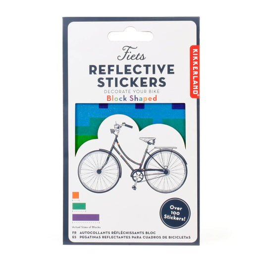 bike stickers - rainbow blocks by kikkerland