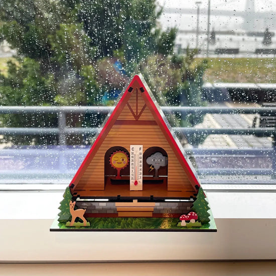 tool - weather hygrometer house - diy by kikkerland