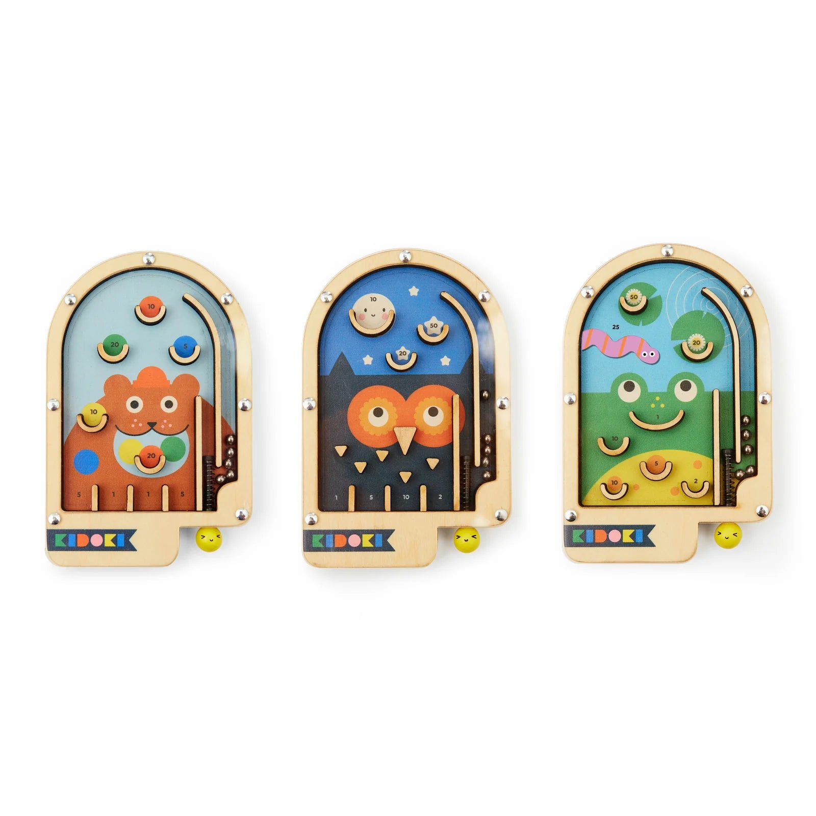 game - wooden pinball by kikkerland