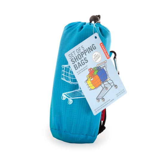 shopping bags - set of 5 by kikkerland