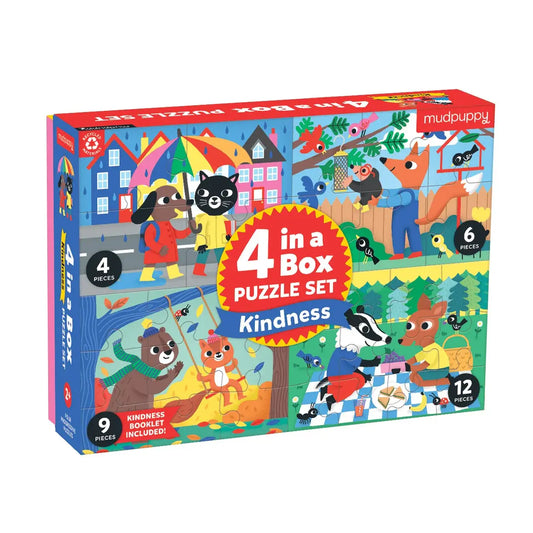 puzzle set - 4-in-a-box progressive - kindness by chronicle books