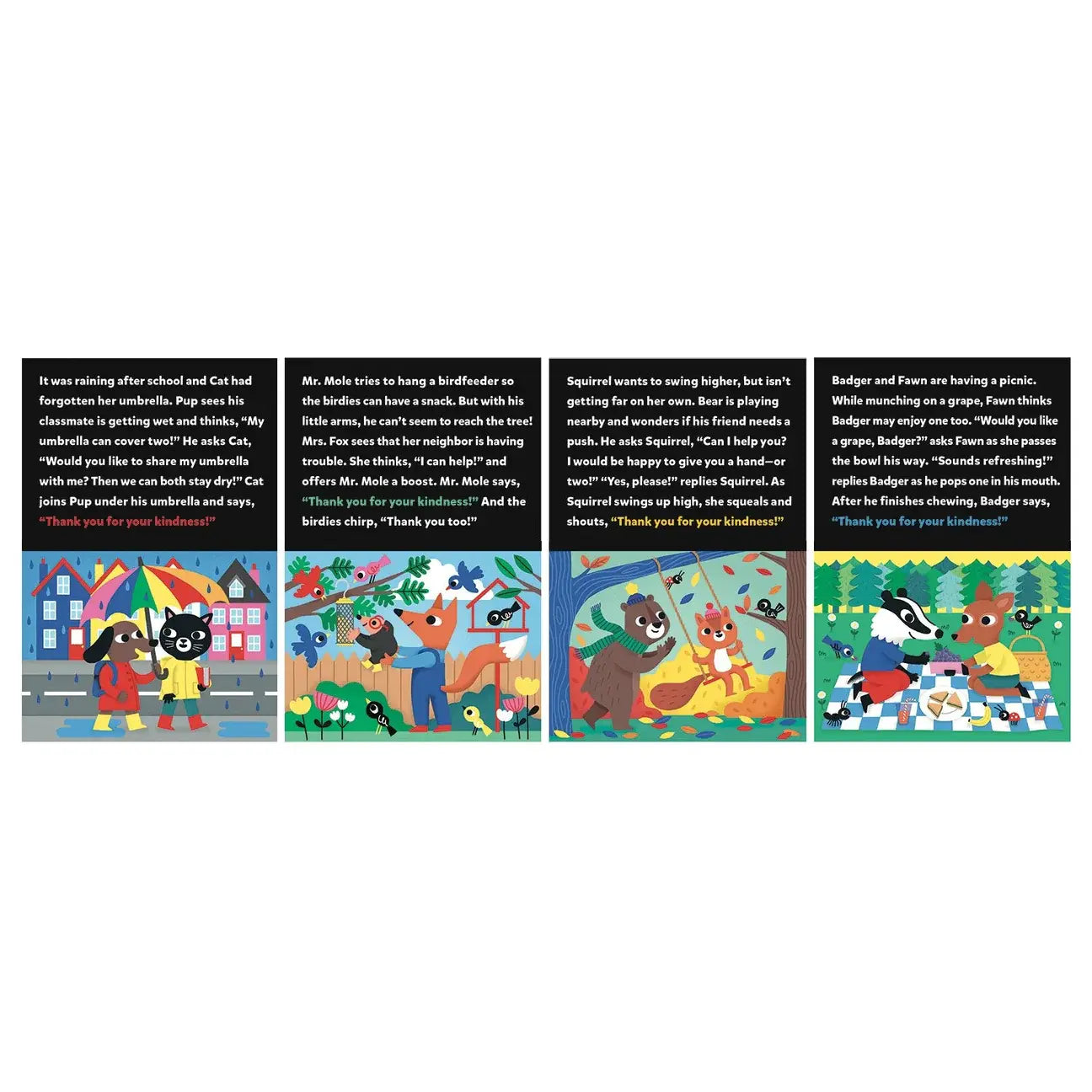 puzzle set - 4-in-a-box progressive - kindness by chronicle books