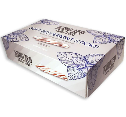 candy - king leo - peppermint soft sticks - gift box by redstone foods inc