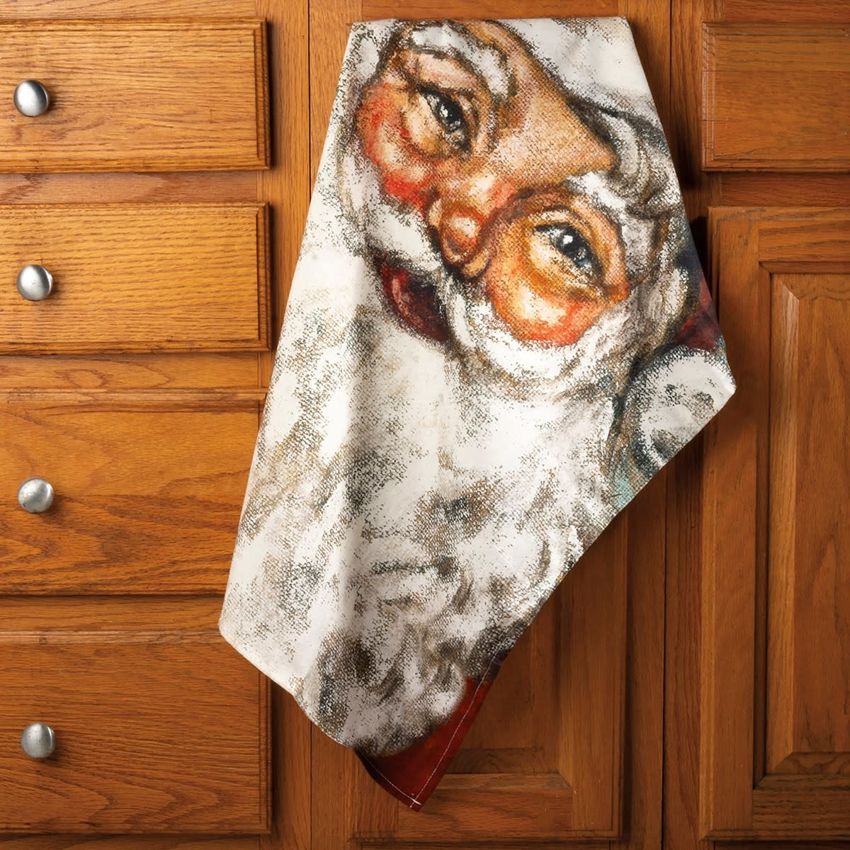 tea towel - santa by primitives by kathy