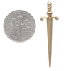 Earrings | Large Sword Post | Bronze