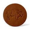 Coaster | Leather | Buffalo/Bison Embossed |