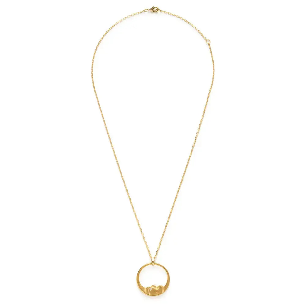 necklace - la lune - 14k gold plate by amano studio