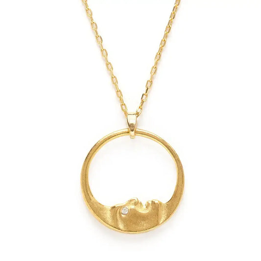 necklace - la lune - 14k gold plate by amano studio