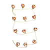 Garland | Recycled Glass Ornament | Silver/Coral | Gold Cord