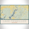 map print - 12x18 woodblock - oklahoma lakes by jace.design