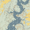 map print - 12x18 woodblock - oklahoma lakes by jace.design