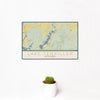 map print - 12x18 woodblock - oklahoma lakes by jace.design