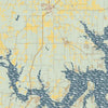 map print - 12x18 woodblock - oklahoma lakes by jace.design