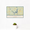 map print - 12x18 woodblock - oklahoma lakes by jace.design