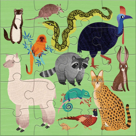 puzzle - magnetic - land & sea animals by chronicle books