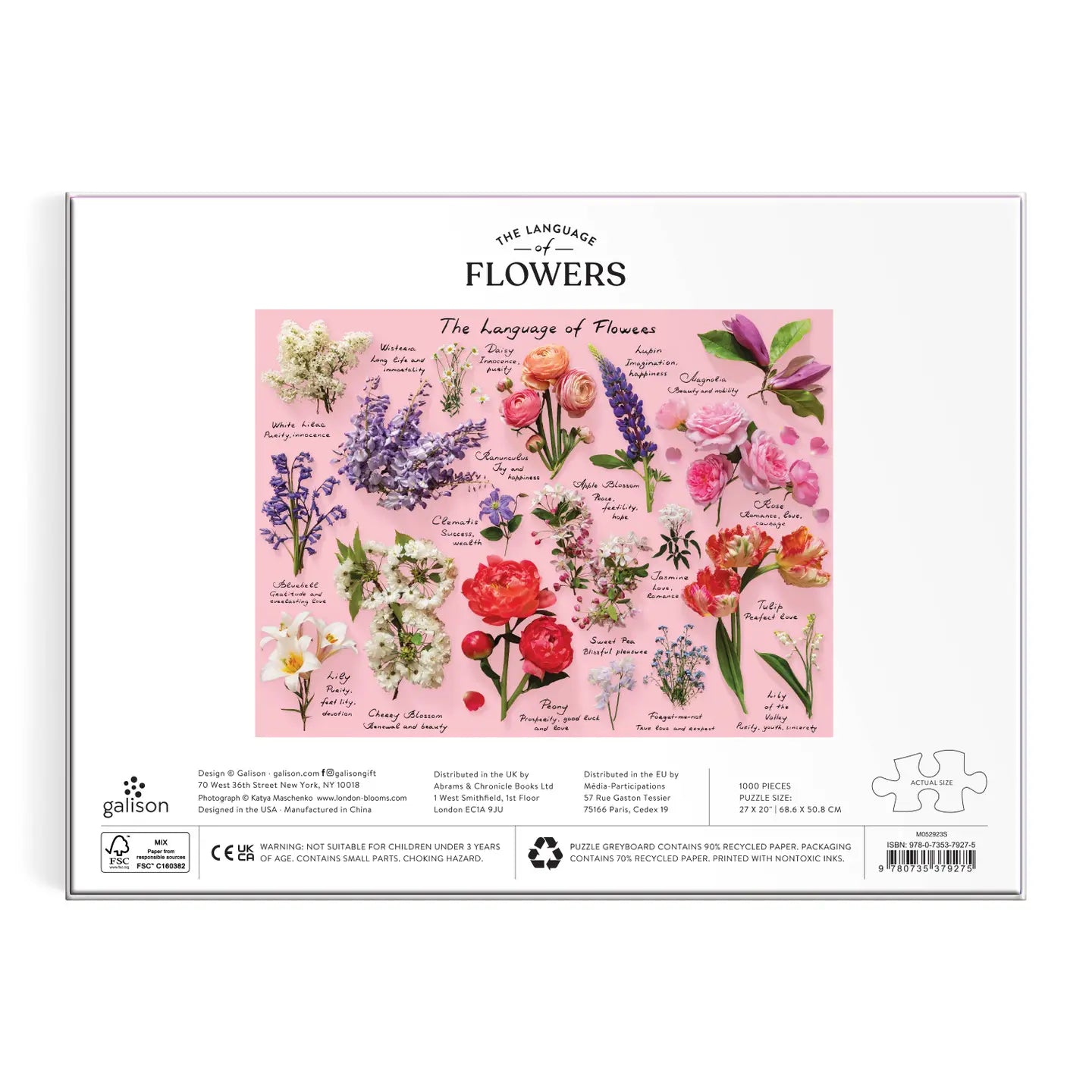 puzzle - 1000-piece - language of flowers by chronicle books
