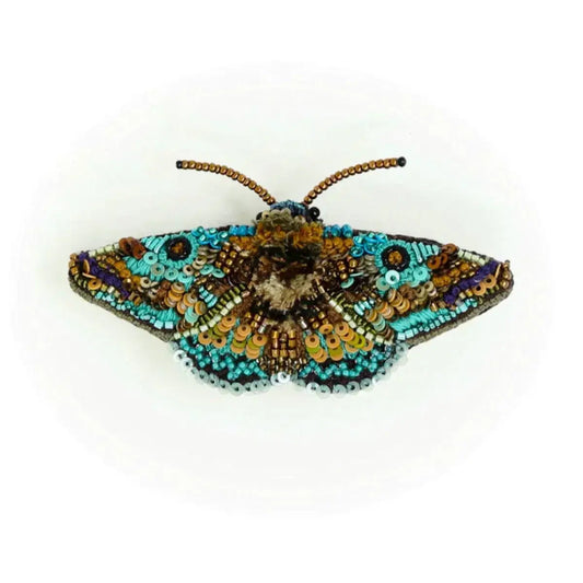 brooch pin - lanipes moth by trovelore