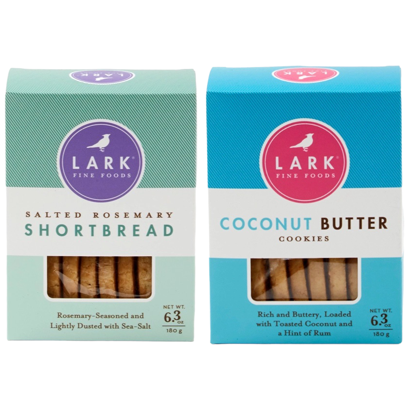 biscuits - salted rosemary shortbread by lark fine foods