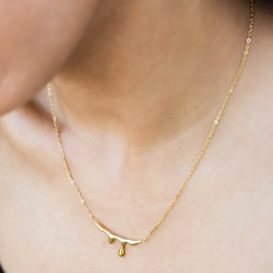 necklace - lava drip - 18kgp by peter and june