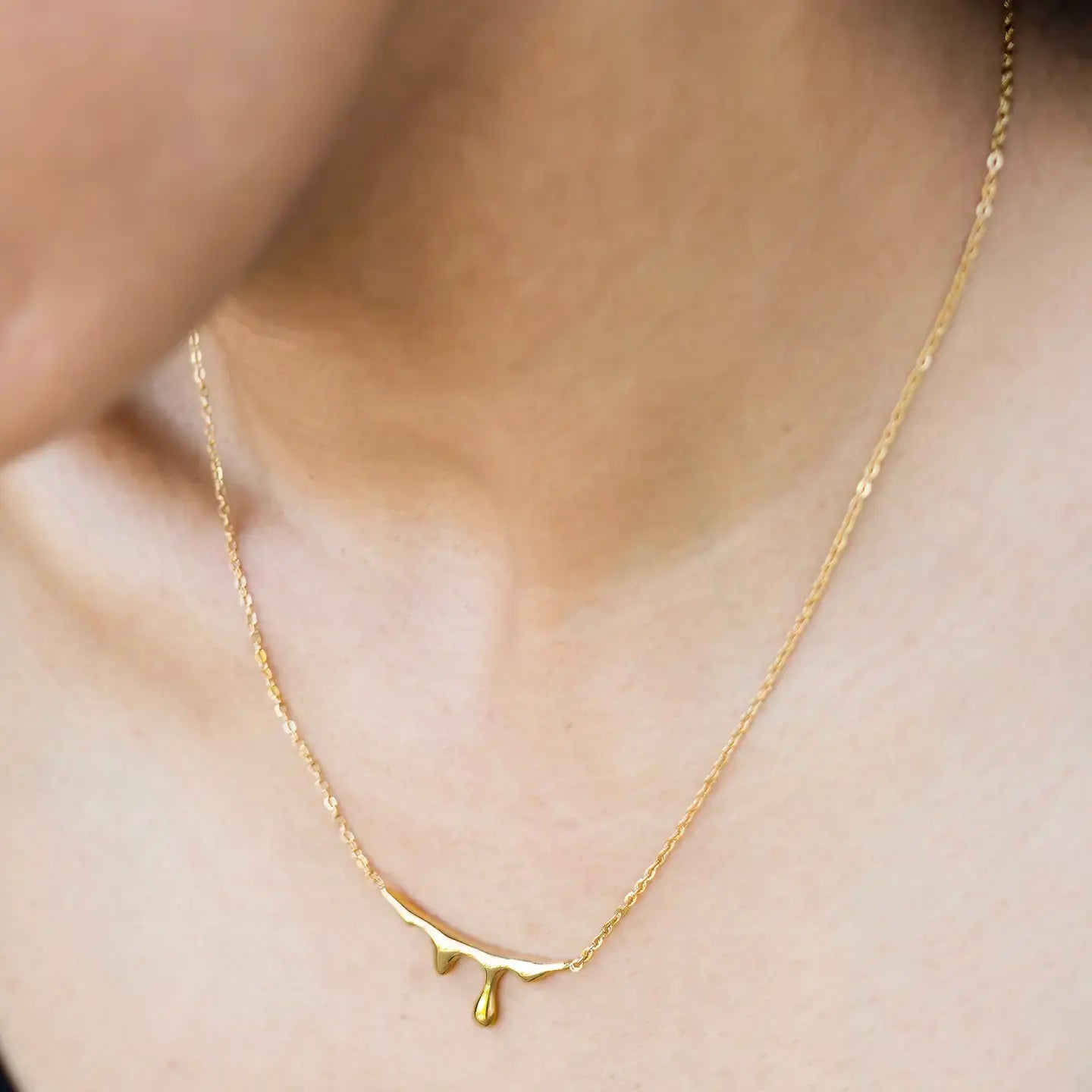 necklace - lava drip - 18kgp by peter and june