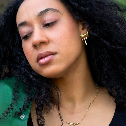 necklace - lava drip - 18kgp by peter and june