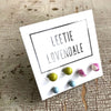 stud earrings - tiny lucite set by leetie lovendale