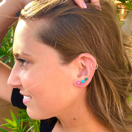 stud earrings - tiny lucite set by leetie lovendale