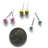 stud earrings - tiny lucite set by leetie lovendale