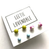stud earrings - tiny lucite set by leetie lovendale