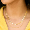 necklace - 2-layered snake chain - 18kgp by peter and june