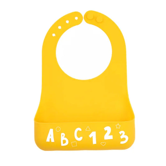 baby silicone starter bib - "little bites" by bella tunno