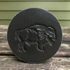 coaster - leather embossed - buffalo/bison by jimmyrockit
