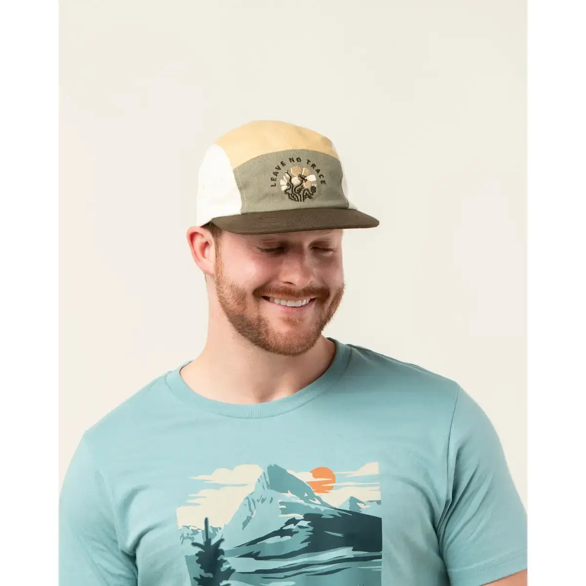 hat - camp cotton - leave no trace - almond/forest by the landmark project