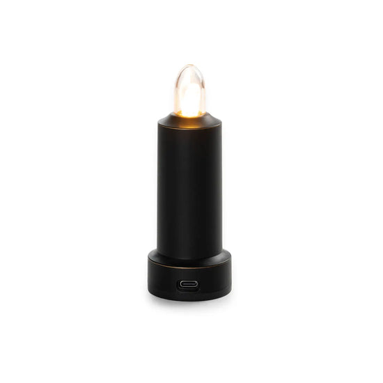 candle - flameless led - rechargeable - black by barebones