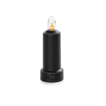 candle - flameless led - rechargeable - black by barebones