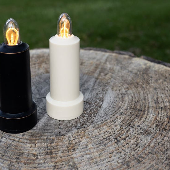 candle - flameless led - rechargeable - black by barebones