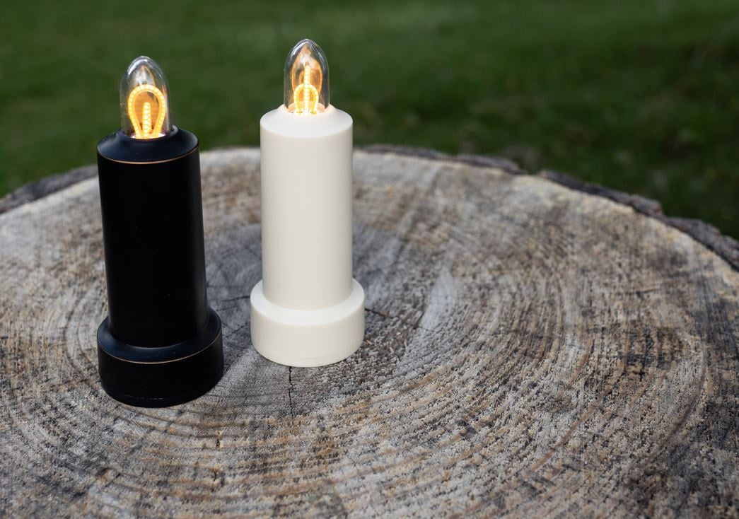 candle - flameless led - rechargeable - black by barebones