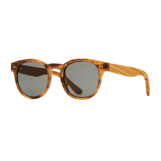 sunglasses - ledger - brown marble / walnut wood / smoke polarized by blue planet eyewear