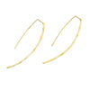 earrings - leila linear - gold by worldfinds