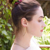 earrings - leila linear - gold by worldfinds