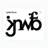 art print - letterpress - 8.5" x 11" - letterform by archie's press