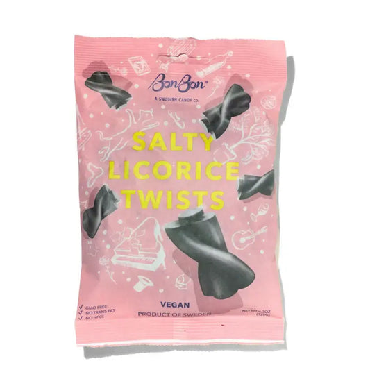 candy - salty black licorice twists by bonbon nyc