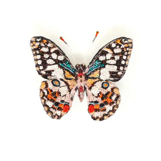 brooch pin - lime swallowtail butterfly by trovelore