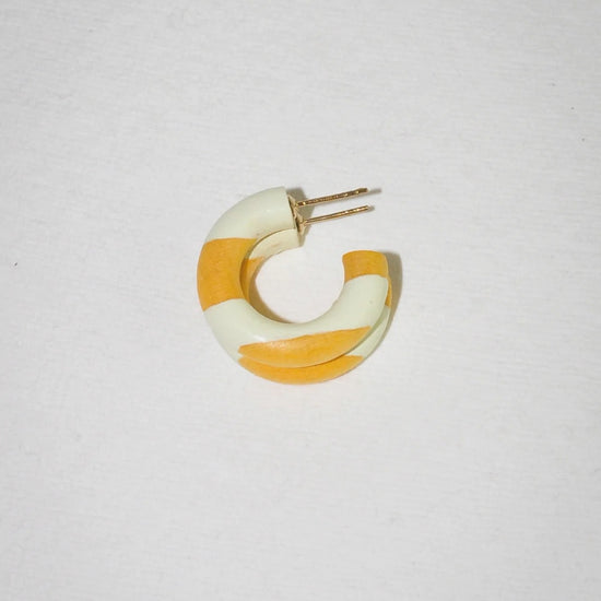 earrings - mini hoop - stripe by binky and lulu